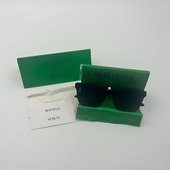 Bottega Veneta Square Sunglasses Black 54mm NWT Retail $440 Made in Japan - Picture 2 of 4